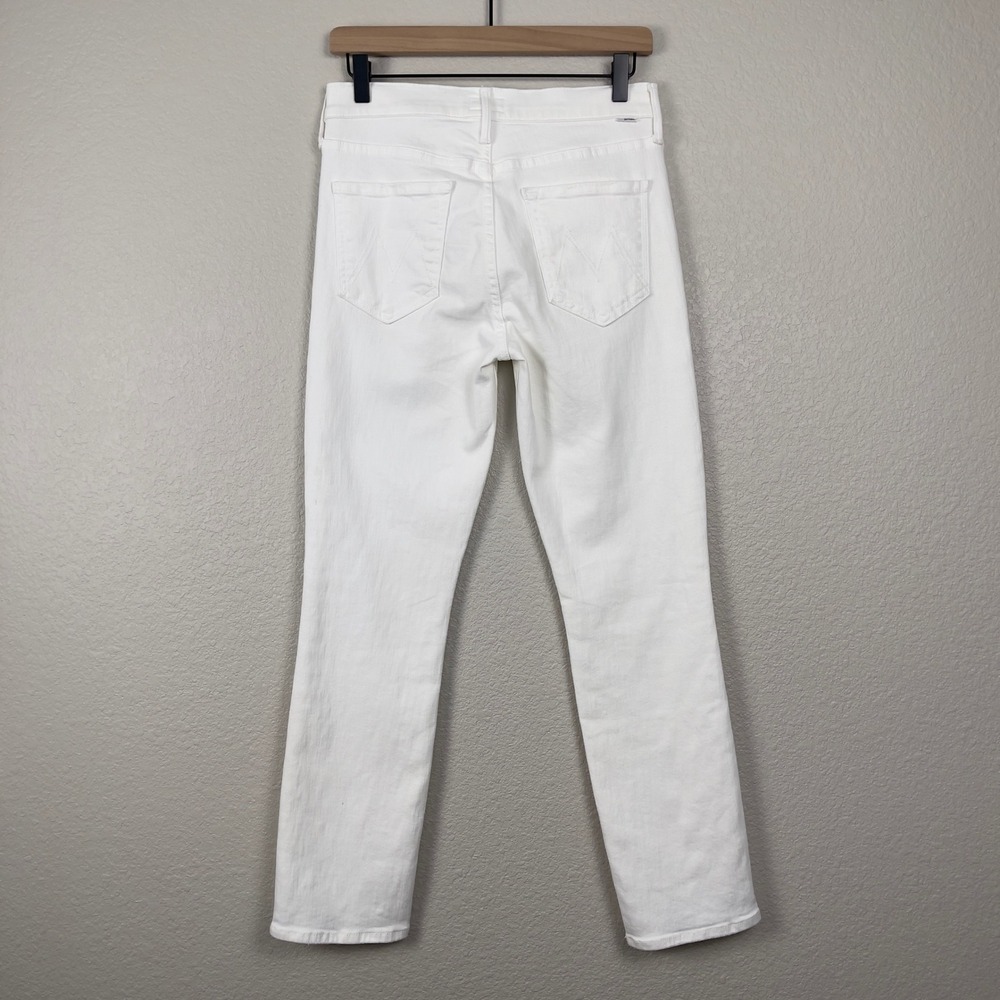 MOTHER The Mid Rise Dazzler Ankle Jeans 28 White Fairest Of Them All Slim - Picture 4 of 16